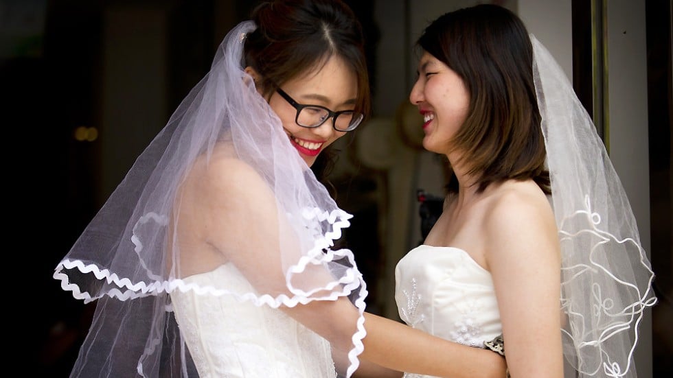 Lesbian Couple Hold Marriage Ceremony To Push For Legal Samesex