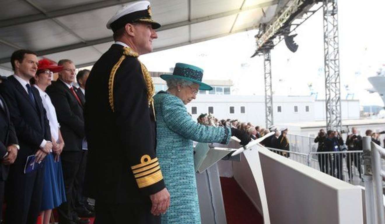 Queen Elizabeth names a new Royal Navy aircraft carrier in Rosyth. Photo: Handout