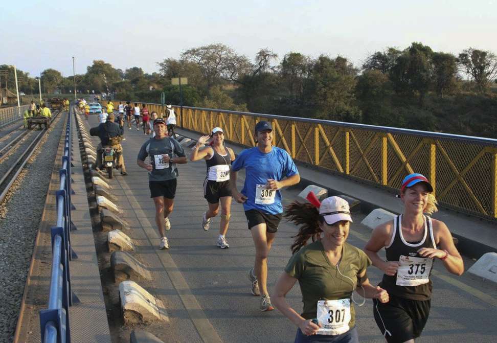 The Victoria Falls Marathon, Zimbabwe. Photo: Econet Victoria Falls Marathon
