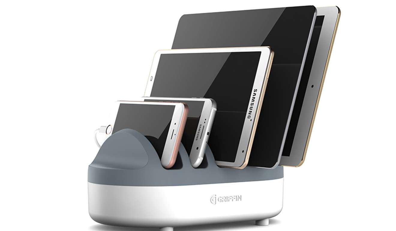 The Griffin PowerDock Pro allows five smartphones or tablets to be charged simultaneously, and neatly.