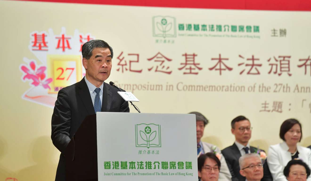 Chief Executive Leung Chun-ying says the ‘no change’ provision in the Basic Law refers only to the capitalist system. Photo: ISD