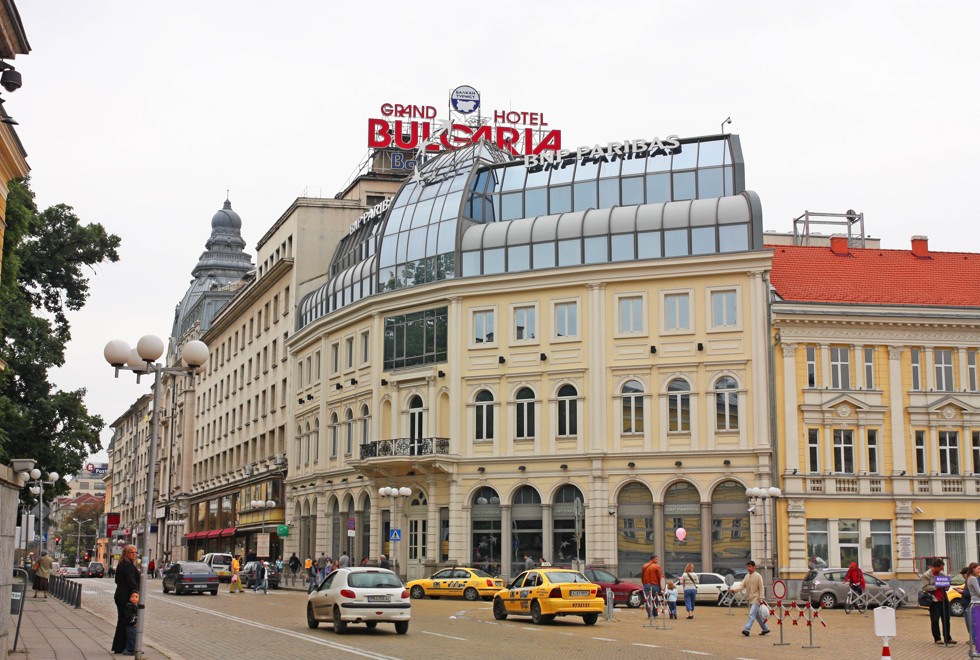 The historic Tzar Osvoboditel Boulevard in Sofia, Bulgaria.