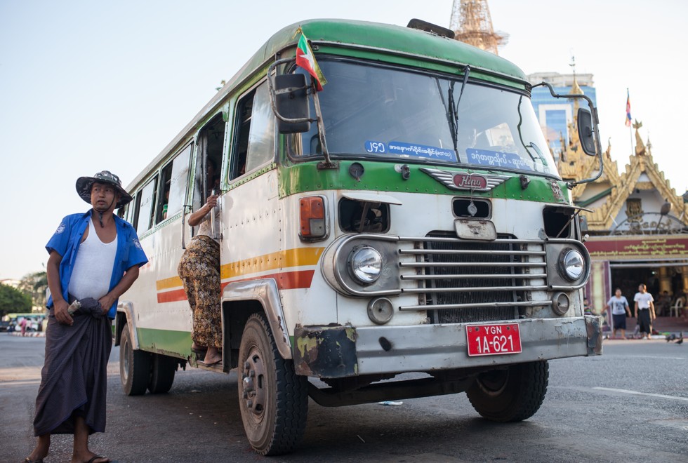 Public transport in Myanmar.