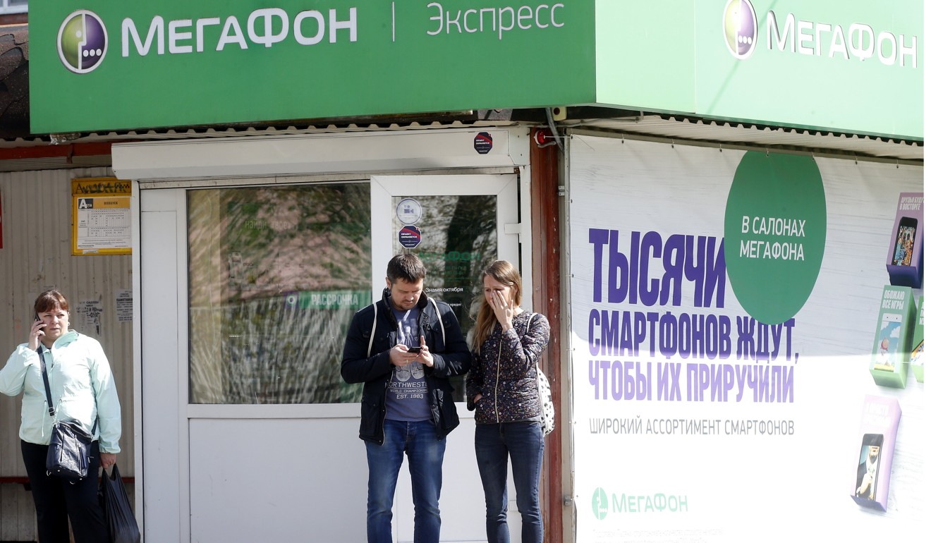 Russia’s MegaFon mobile telecommunications operator was one of the many companies that fell victim to the 'ransomware' attack. Photo: EPA