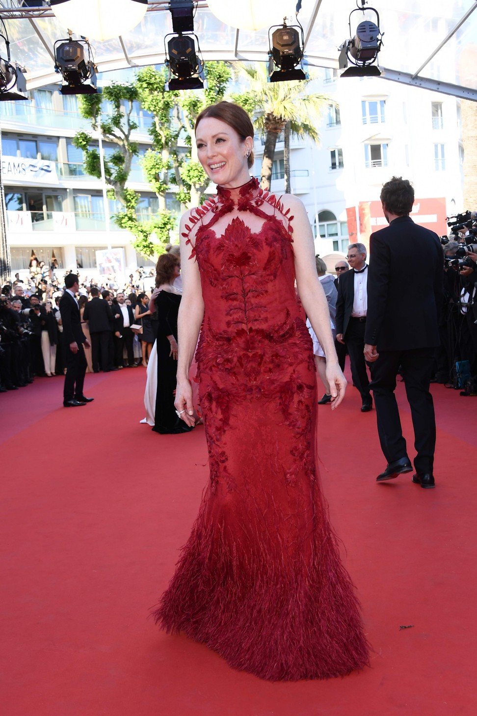 Julianne Moore arrives for the screening of the film 'Ismael's Ghosts' (Les Fantomes d'Ismael) during the opening ceremony of the 70th edition of the Cannes Film Festival. Photo: AFP