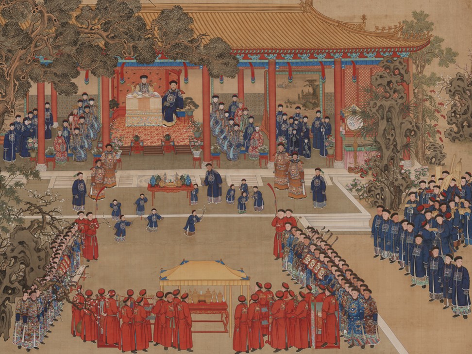 A painting depicting the birthday celebrations of a Qing empress dowager will be displayed at the Hong Kong Museum of History. photo: Handout