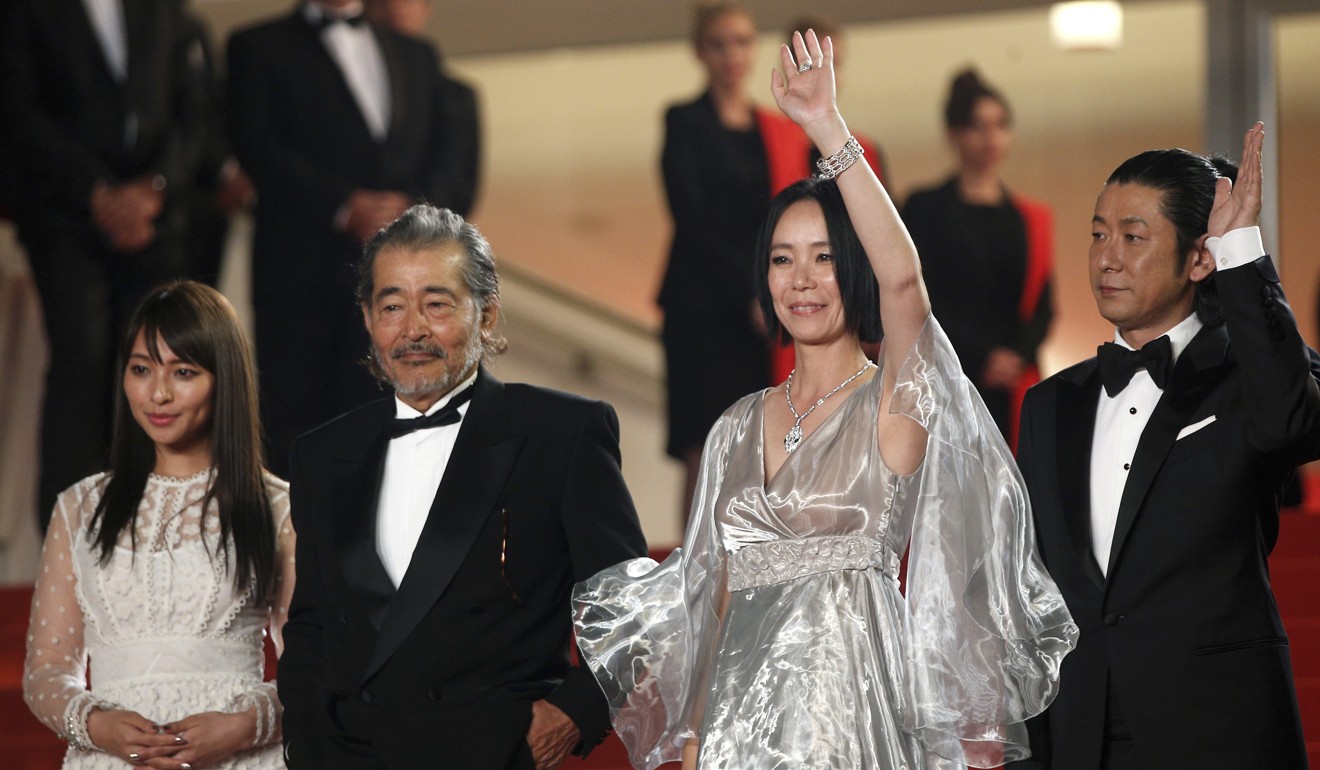 Ayame Misaki, Tatsuya Fuji, Naomi Kawase and Masatoshi Nagase at the recent Cannes festival. Photo: AP