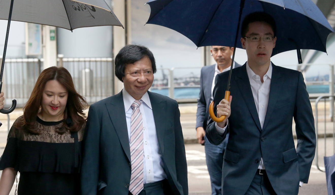 Thomas Kwok arrived at court with his son Adam and daughter Noelle. Photo: David Wong