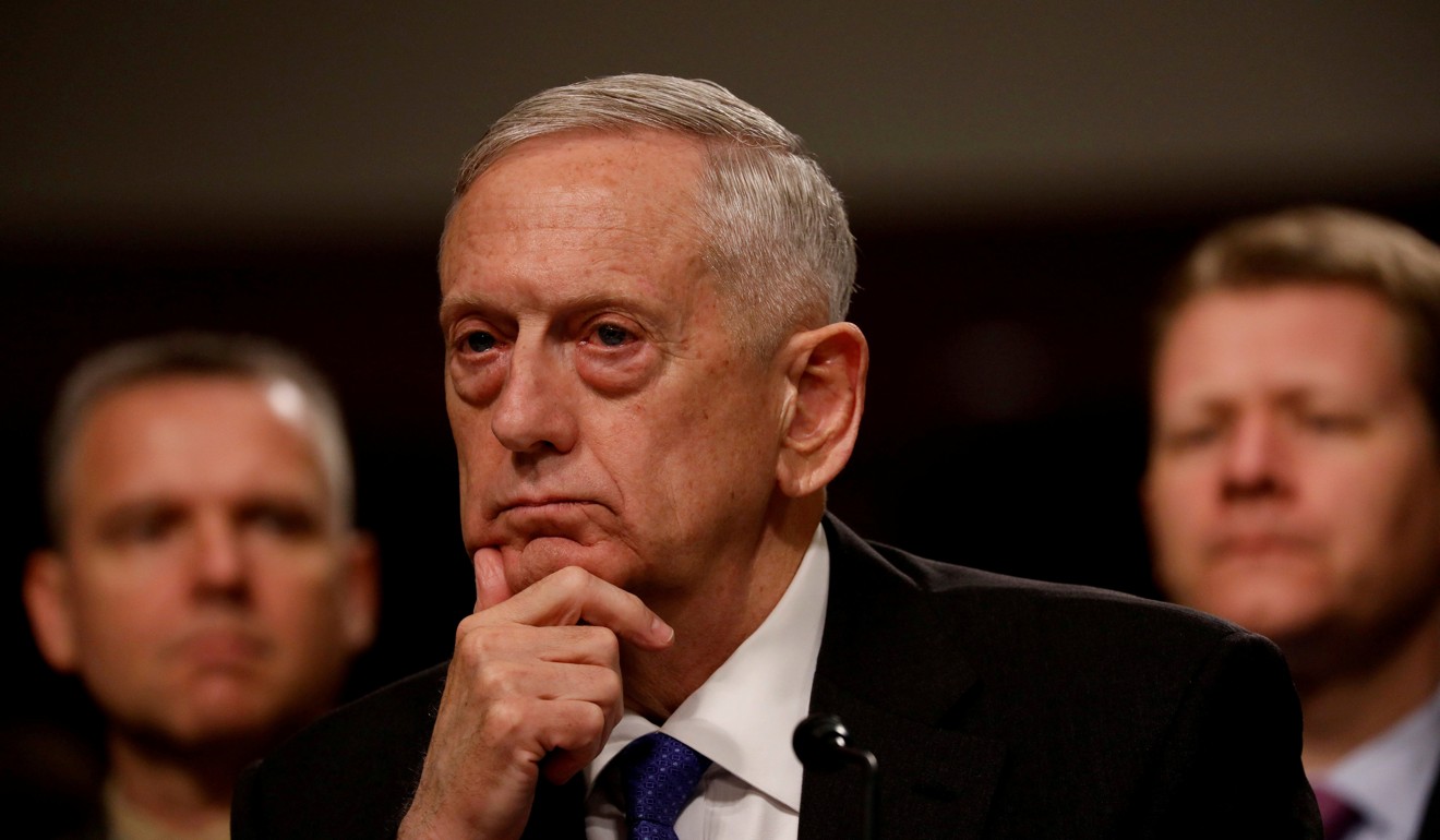 US Defence Secretary James Mattis testifies before the Senate Armed Services Committee where he told lawmakers the US needs to update a government panel that approves investments for security reasons. Photo: Reuters