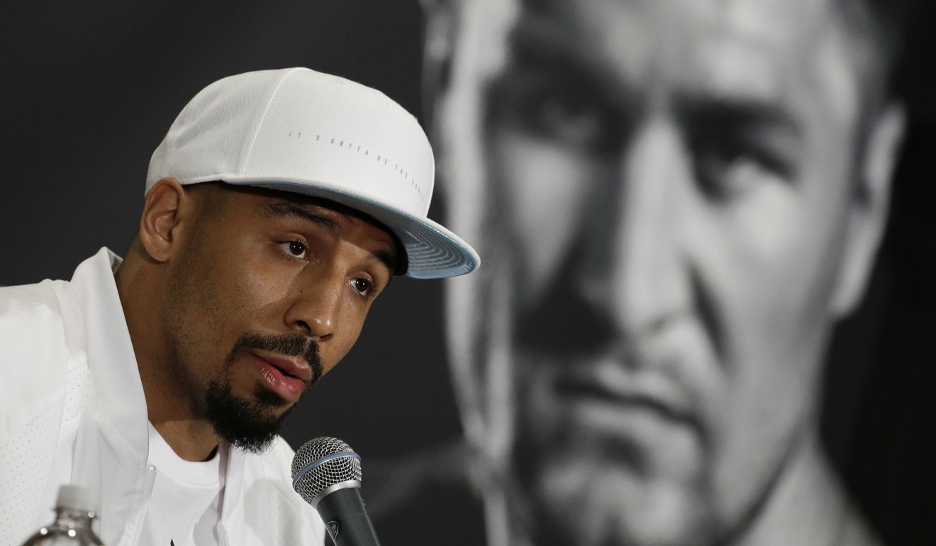 Andre Ward speaks during the news conference. Photo: AP