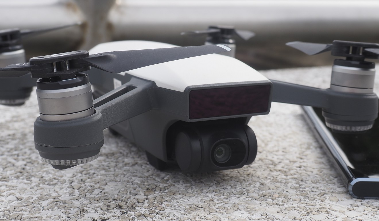 DJI Spark drone frontal view. Photo: Eric Wong