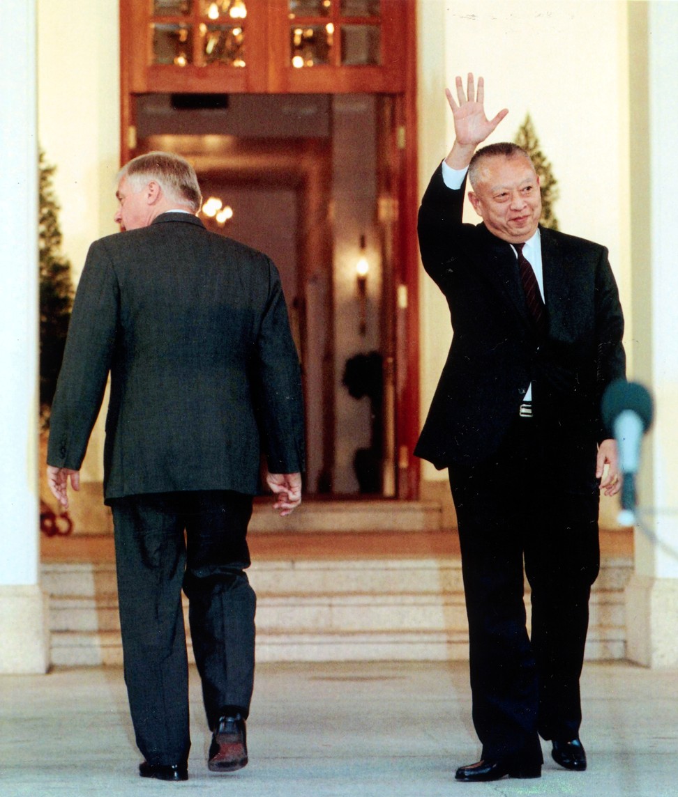 Then Hong Kong governor Chris Patten and Tung Chee-hwa meet the press after their meeting in Government House in December 1996. The first term of Tung, the SAR’s first chief executive, marked the high point of Hong Kong’s autonomy. The Chinese government trusted Tung implicitly and believed he was running Hong Kong well. Photo: Handout