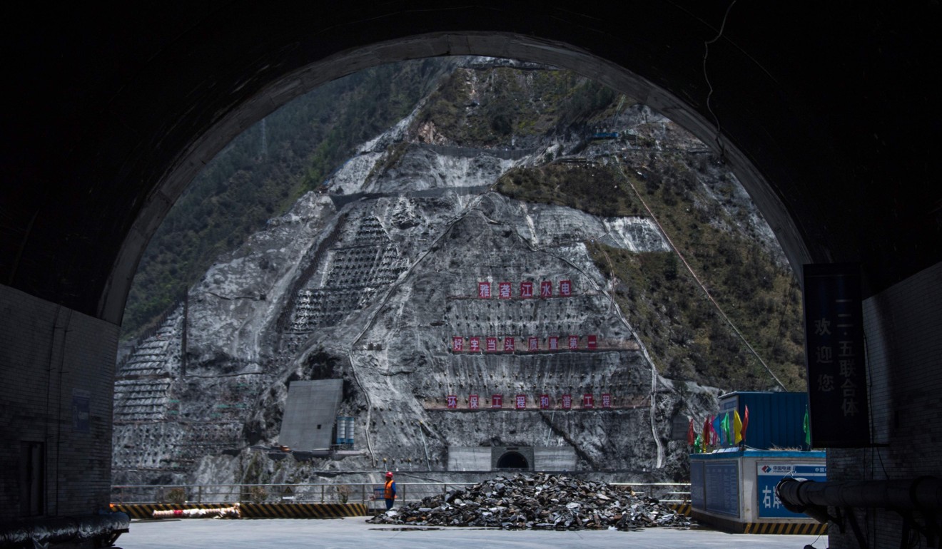 The Lianghekou dam construction site. Photo: AFP