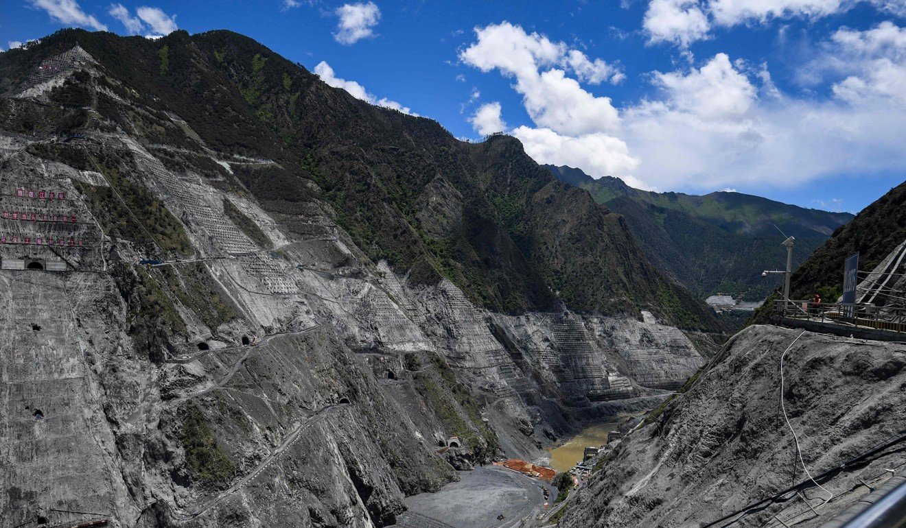 The construction site of the Lianghekou dam in Sichuan province. Photo: AFP