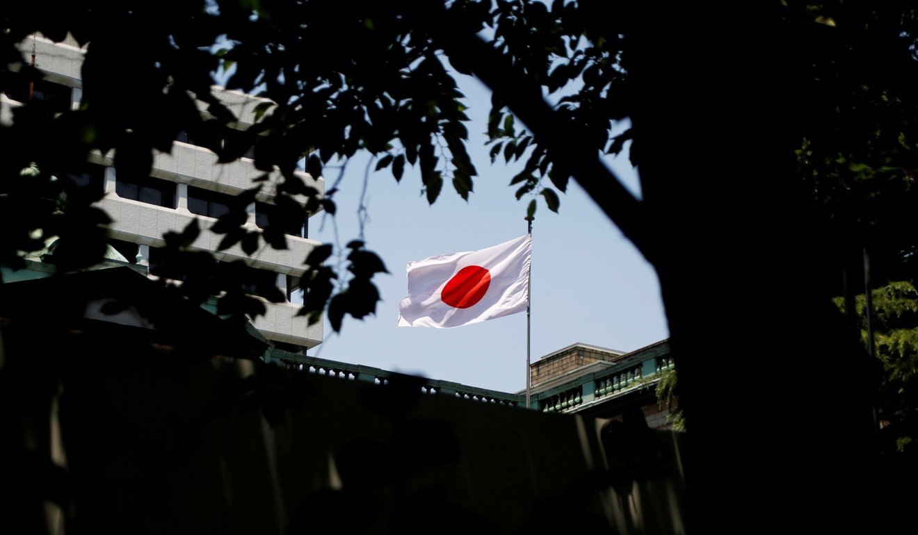 A Japanese flag flutters atop the Bank of Japan building in Tokyo. Photo: Reuters