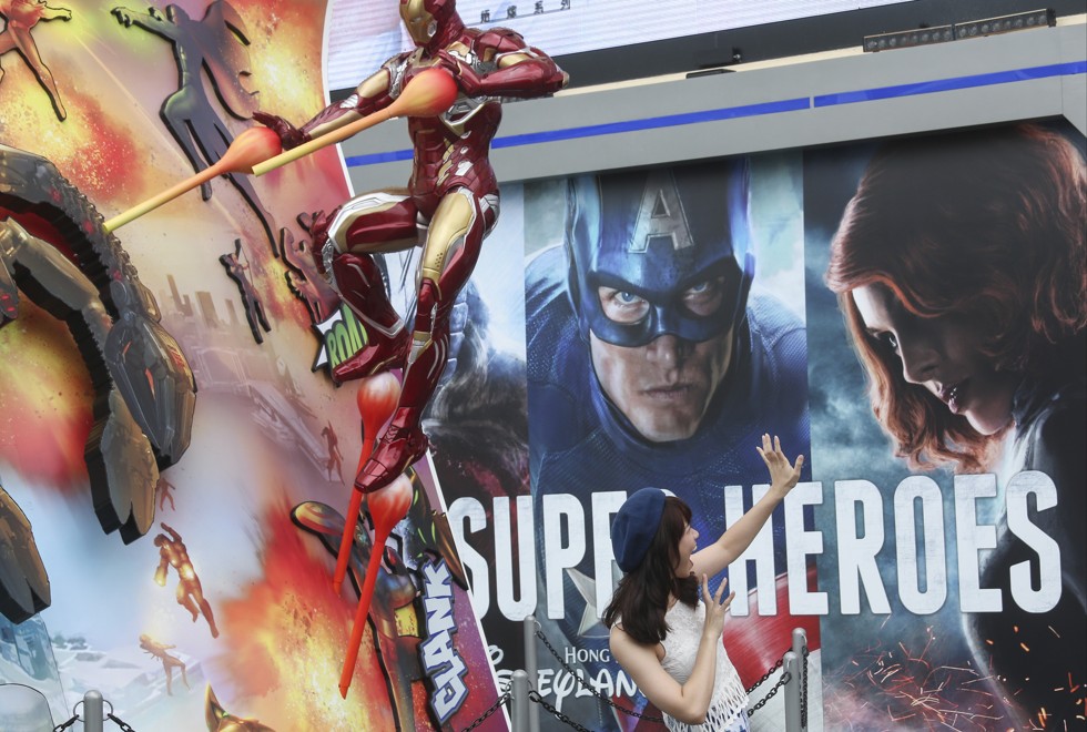 Shoppers may be attracted by a new display of superheroes in Harbour City. Photo: K. Y. Cheng