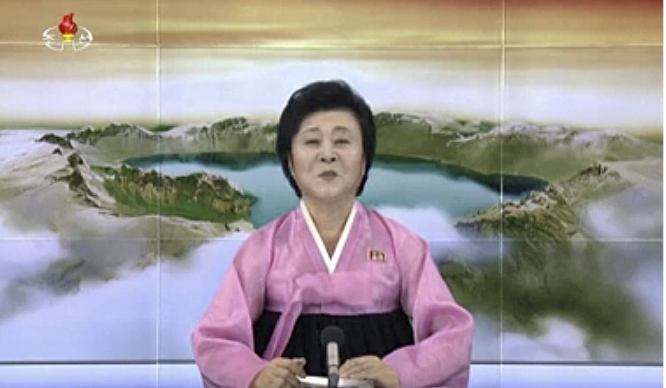 Pyongyang deployed one of its most symbolic media assets to declare a key moment in North Korea’s missile development - a female TV announcer in her 70s. Photo: AFP