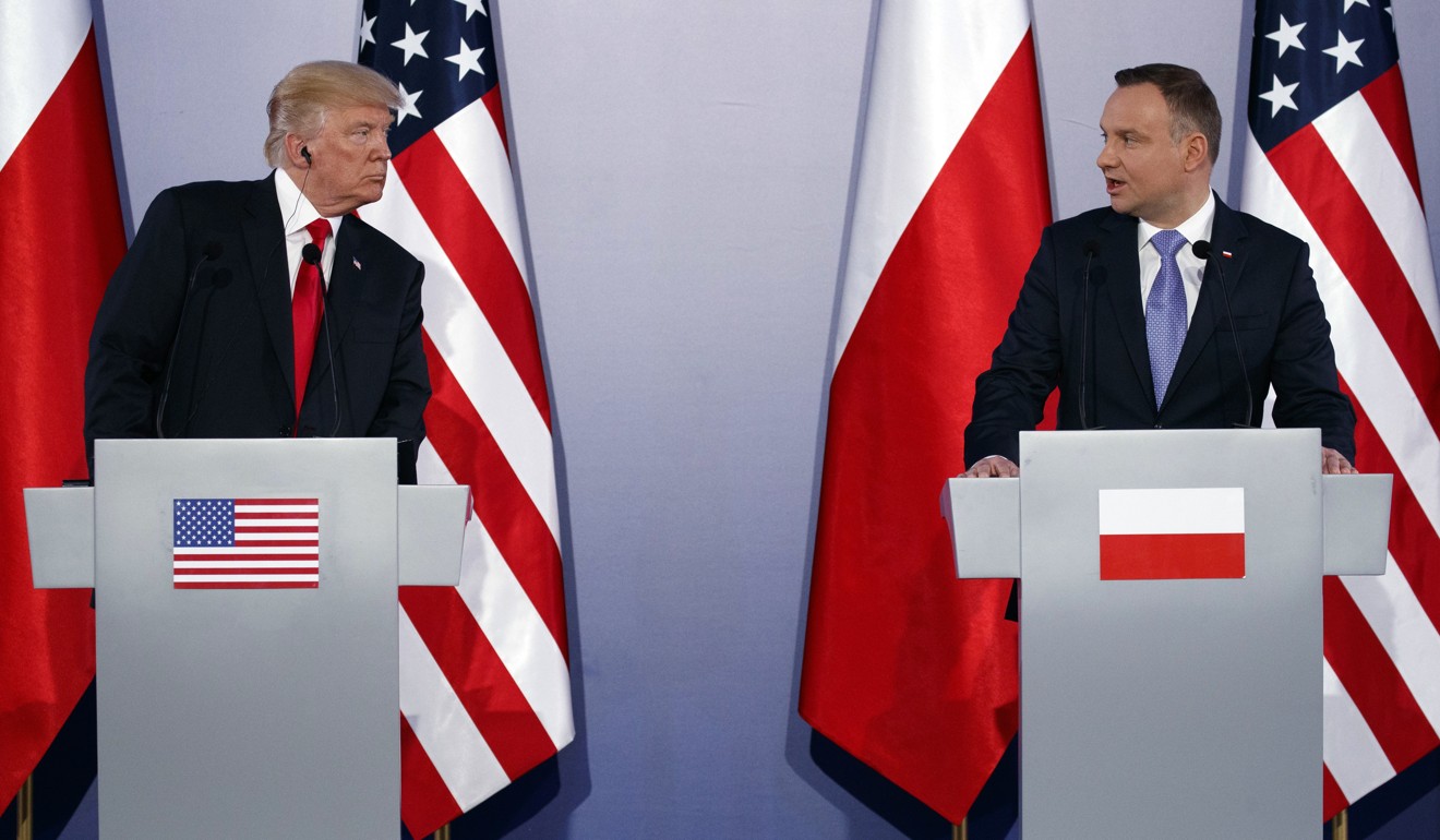 Poland's President Andrzej Duda and US President Donald Trump. Photo: AP
