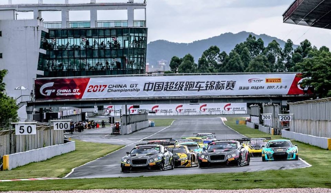 Cars at the start of China GT Championship in Zhuhai. Photo: Adderly Fong/Facebook
