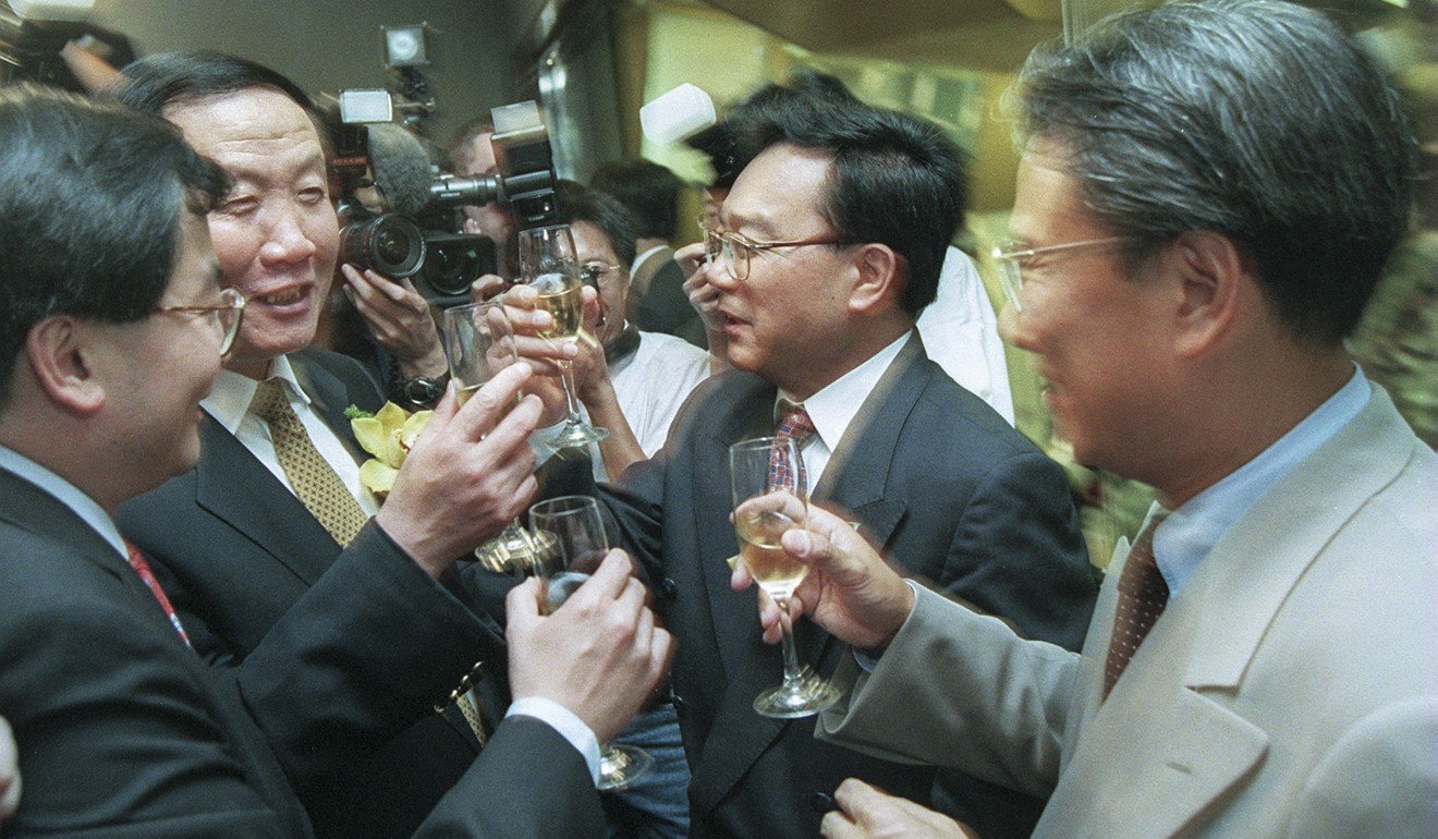 The euphoria at the listing ceremony of Beijing Enterprises in May 1997. Photo: SCMP