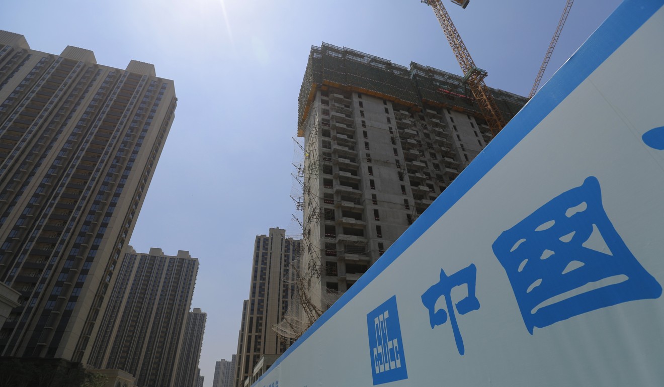 A construction site in Beijing, where rental yields have dropped to 1.4 per cent, the lowest among first-tier cities. Photo: EPA