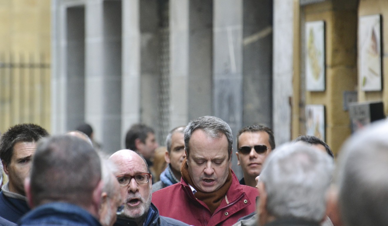 Members of a San Sebastian txokos singing in the street. Photo: Chris Dwyer