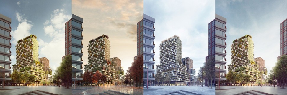 Stefano Boeri Architetti is building a smog-eating 'vertical forest tower' in utrecht, which will feature luxury apartments and 300 species of plants