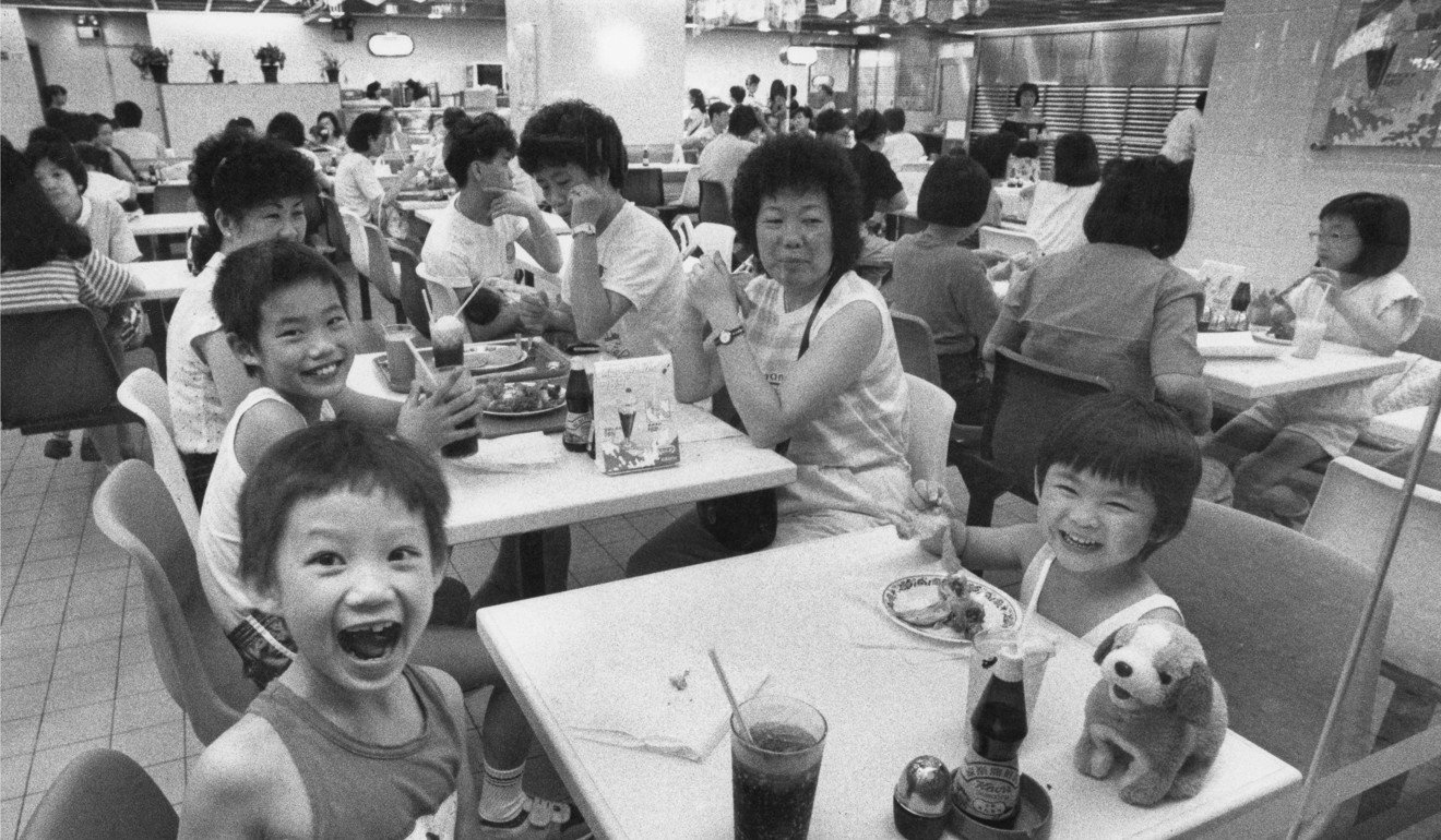 Happy times at Café de Coral in Cityplaza in 1989.