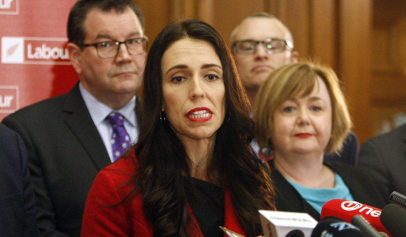 New Zealand Labour Party leader Jacinda Ardern answers questions from reporters. Photo: AP