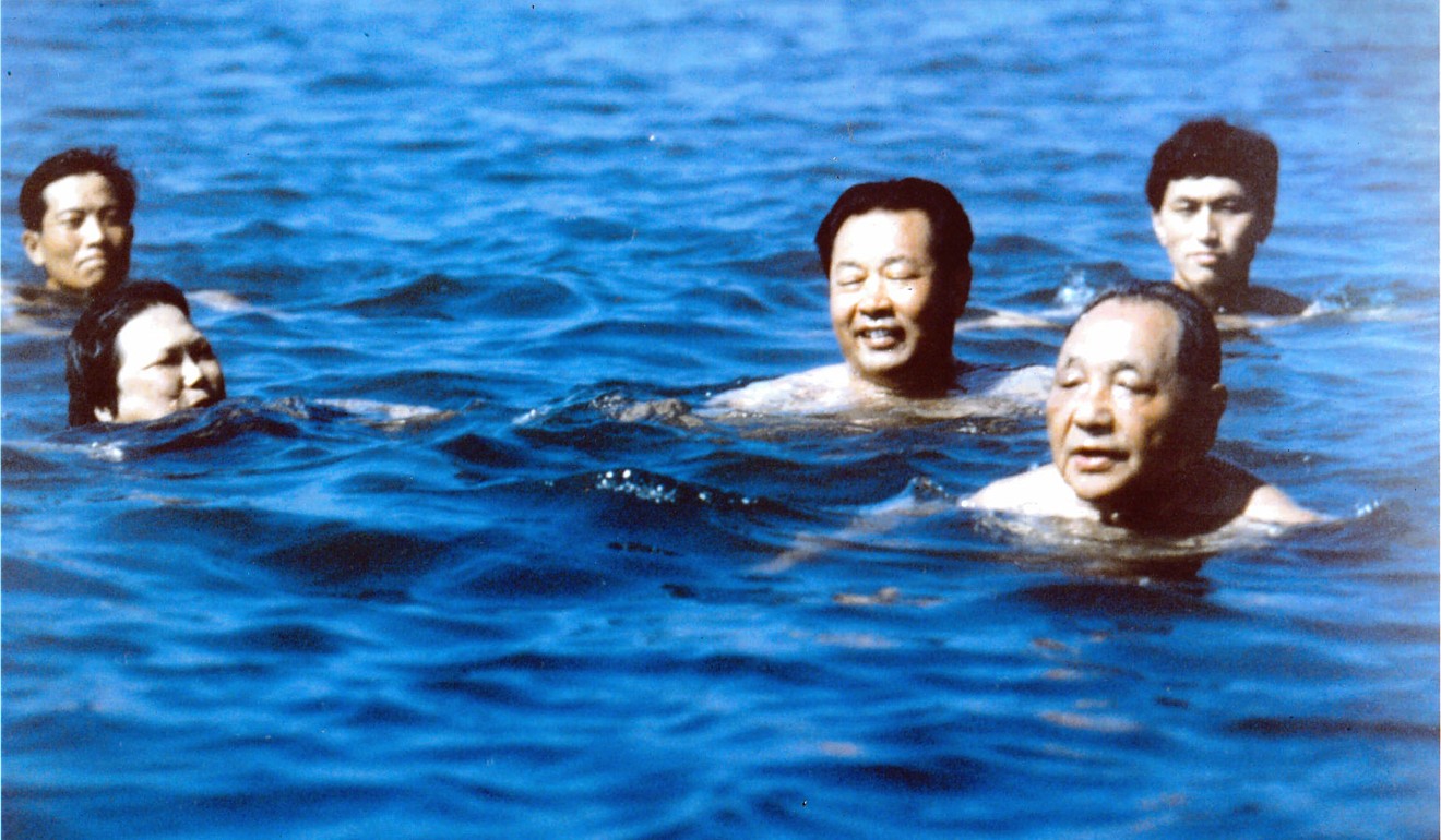 Late paramount leader Deng Xiaoping (right) swims at Beidaihe in July 1987. Photo: Xinhua