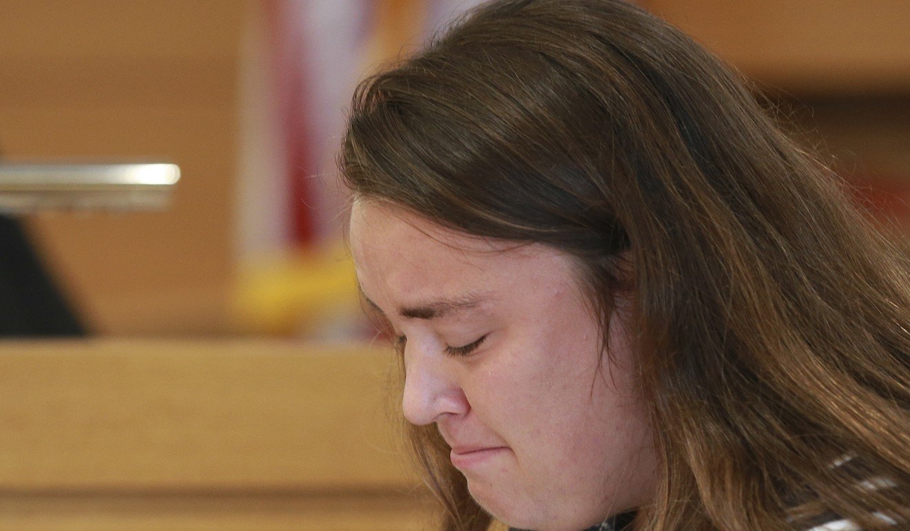 Conrad Roy's sister Camden gives her victim impact statement before Michelle Carter is sentenced on Thursday, August 3, 2017. Photo: The Boston Herald via AP