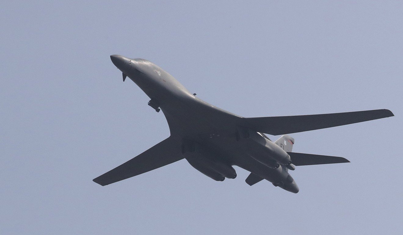US B-1B bomber flies over Osan Air Base in Pyeongtaek, South Korea. File photo: AP