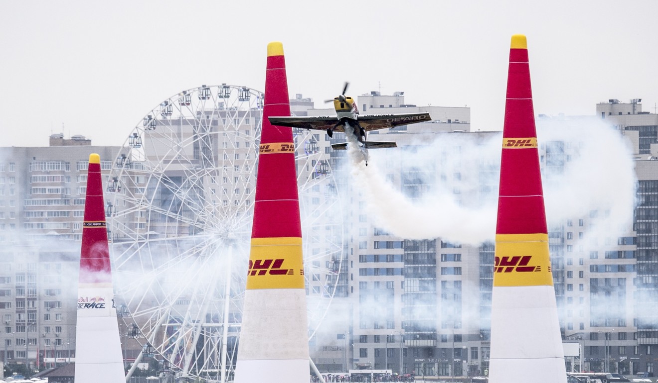 ***PLEASE CLEAR COPYRIGHT BEFORE RE-USE*** Hong Kong's Kenny Chiang Ting in action during the Kazan leg of the Air Race World Championship Challenger Class.