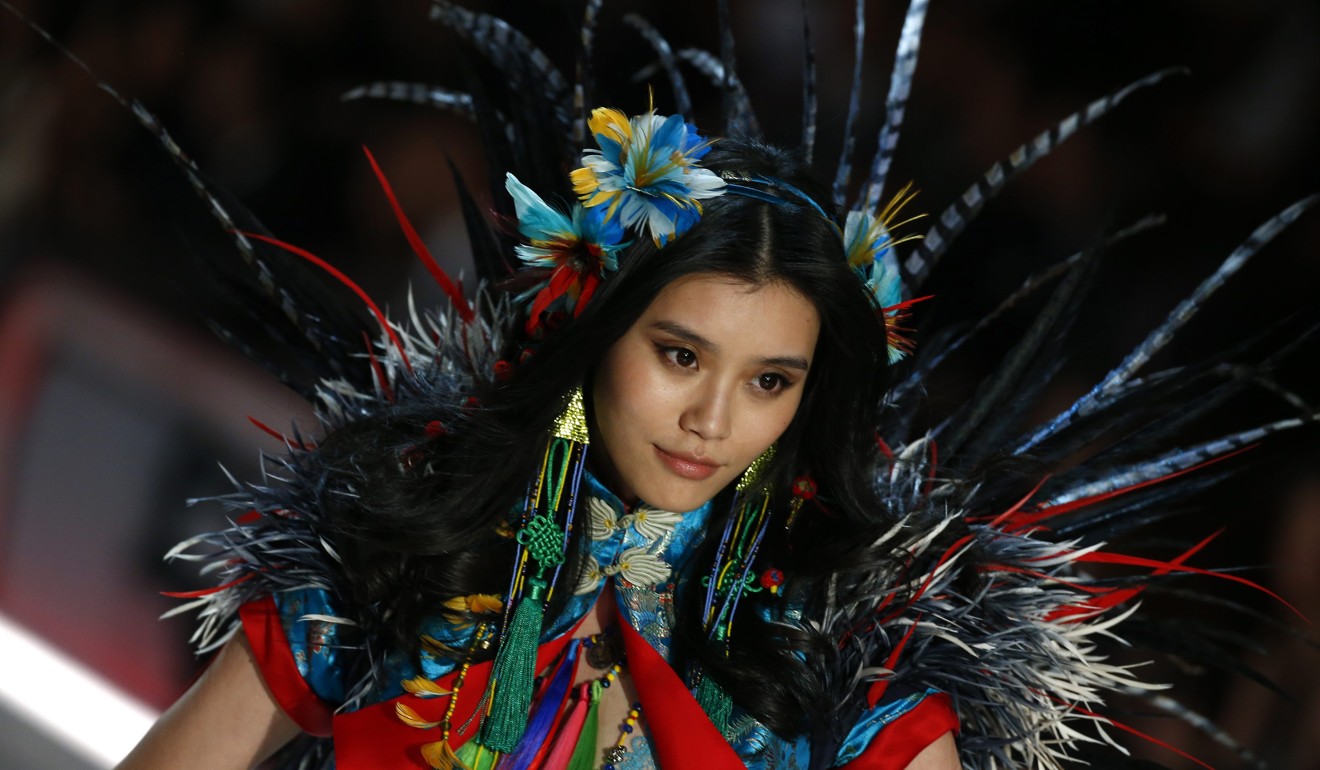 Ming Xi takes to the catwalk during the 2016 Victoria's Secret Fashion Show at the Grand Palais in Paris. Photo: EPA
