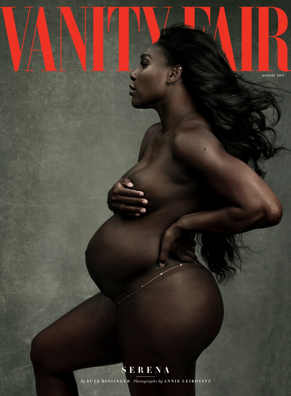 A pregnant Serena Williams poses in a Vanity Fair cover photograph by Annie Liebovitz released June 27, 2017. Annie Leibovitz exclusively for Vanity Fair/Handout via Reuters
