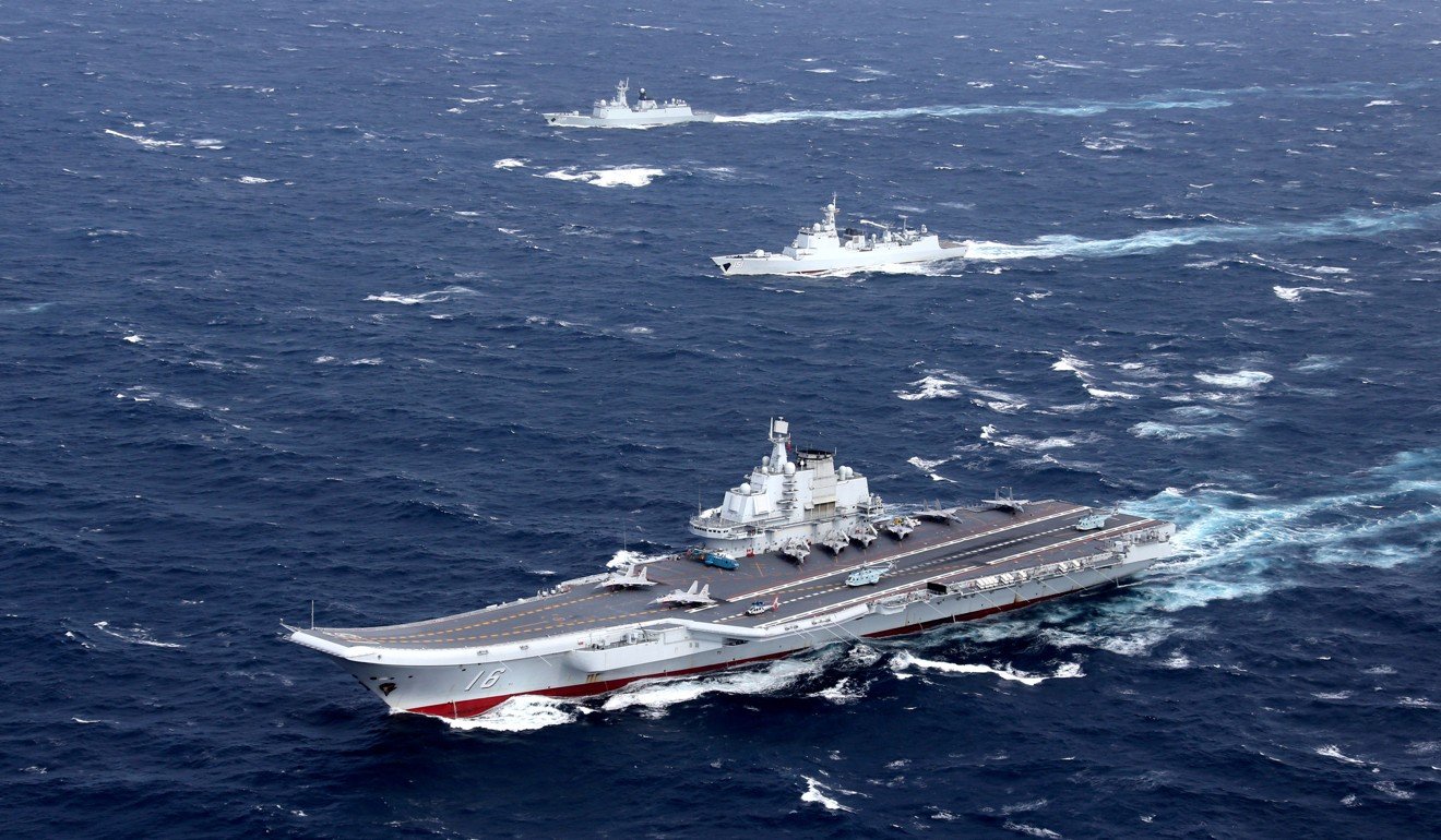 China’s Liaoning aircraft carrier pictured during a drill last year in the South China Sea. Photo: Reuters