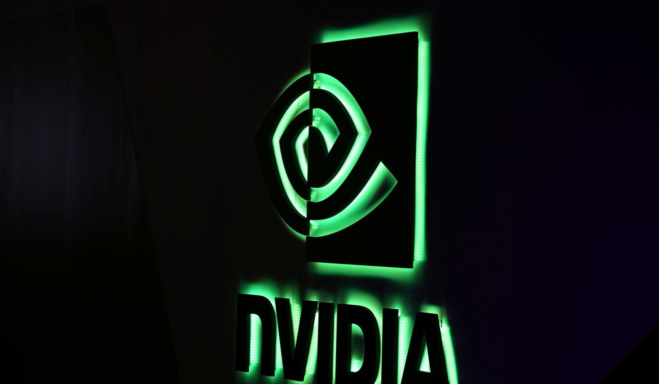 A NVIDIA logo is shown at SIGGRAPH 2017 in Los Angeles, California, U.S. July 31, 2017. REUTERS/Mike Blake