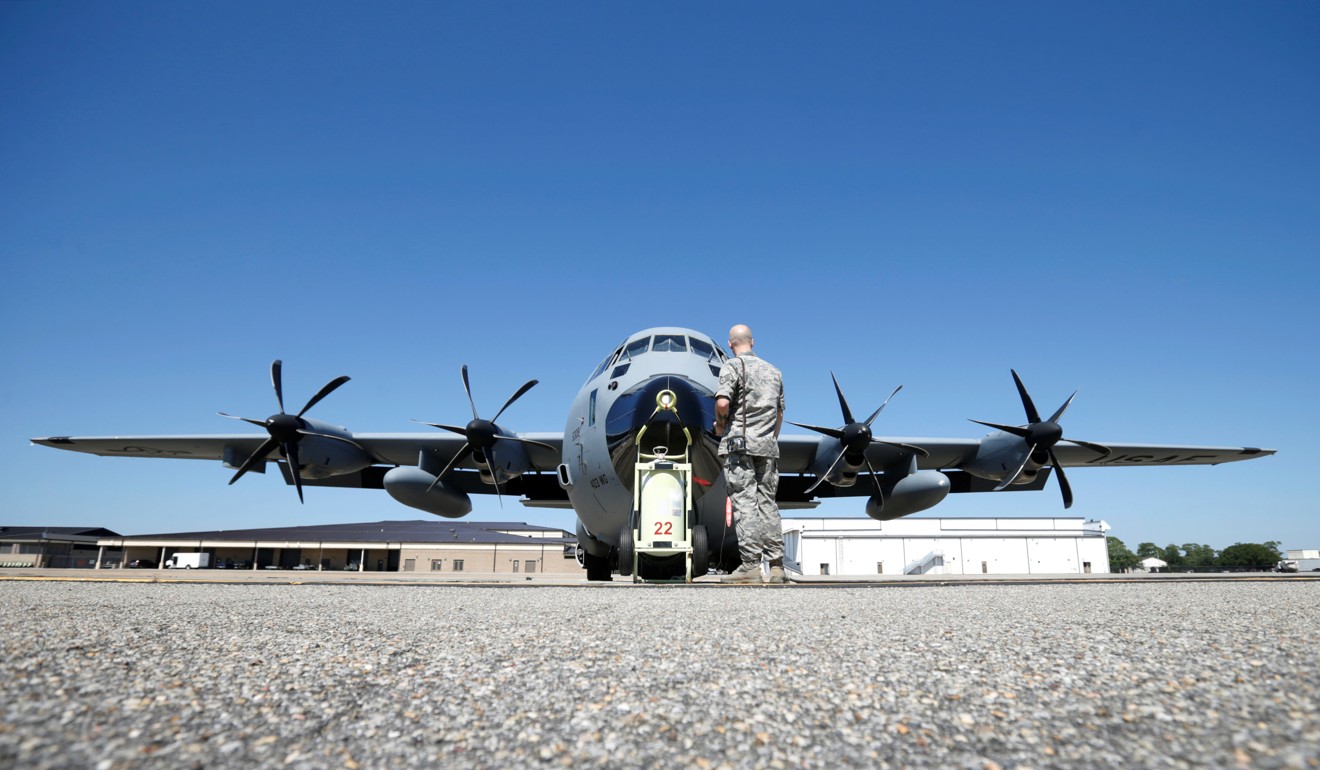 A WC-130J Super Hercules from the Air Force's 53rd Weather Reconnaissance Squadron. Photo: Reuters