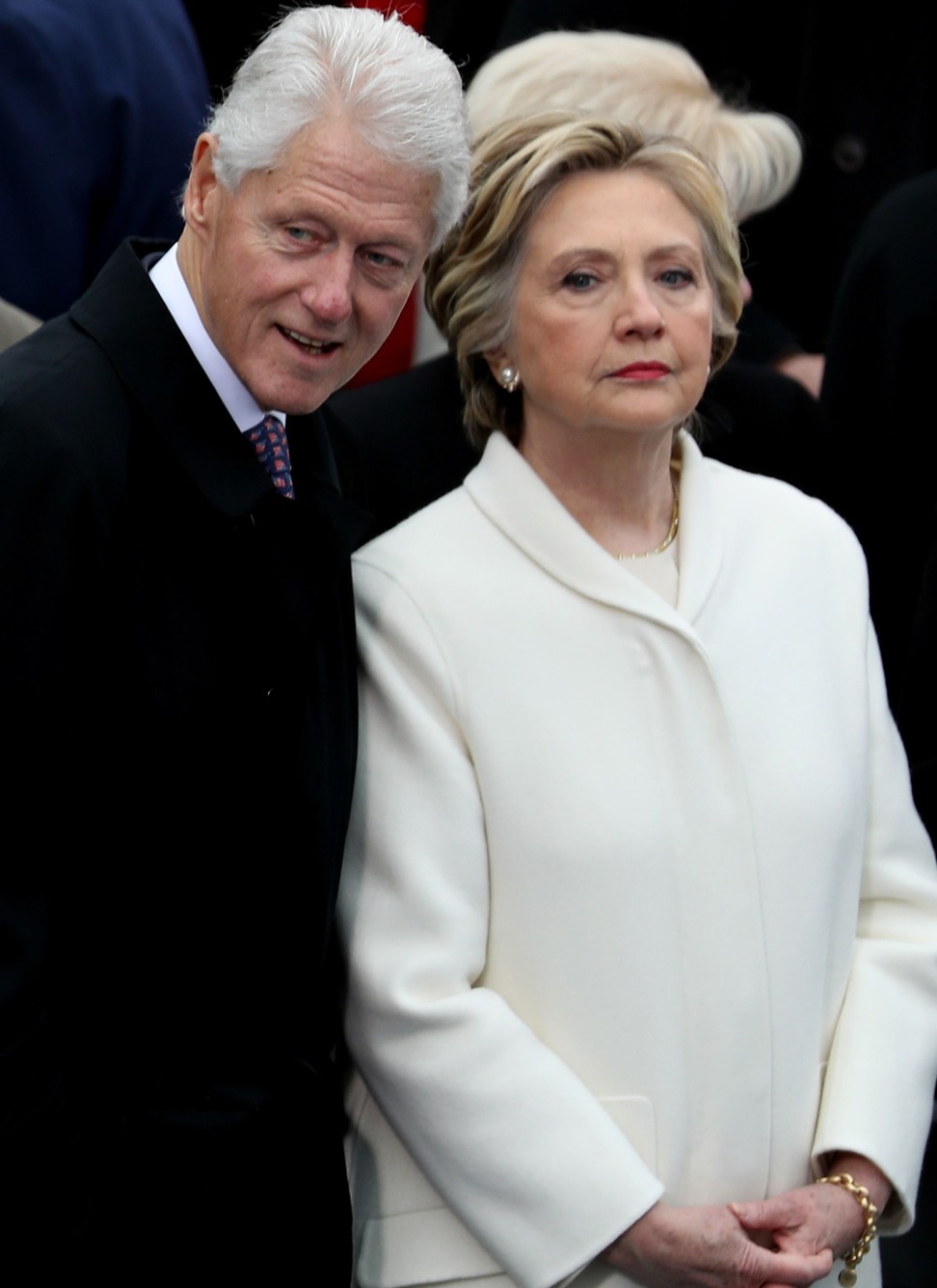 Hillary Clinton and former president Bill Clinton attend Donald Trump’s inauguration as 45th president of the United States. Photo: Getty Images/AFP