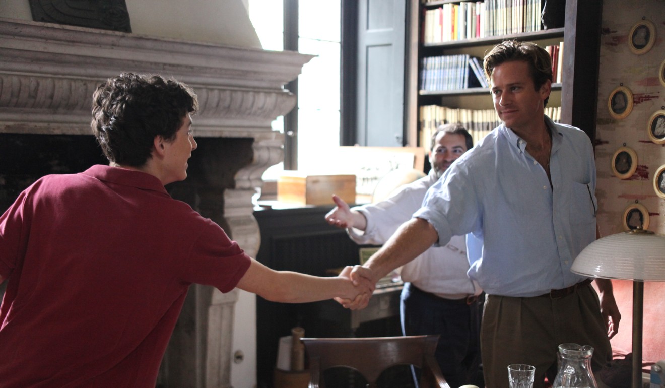 Timothée Chalamet (left) and Armie Hammer in a scene from Call Me By Your Name. Photo; Sony Pictures Classics/AP