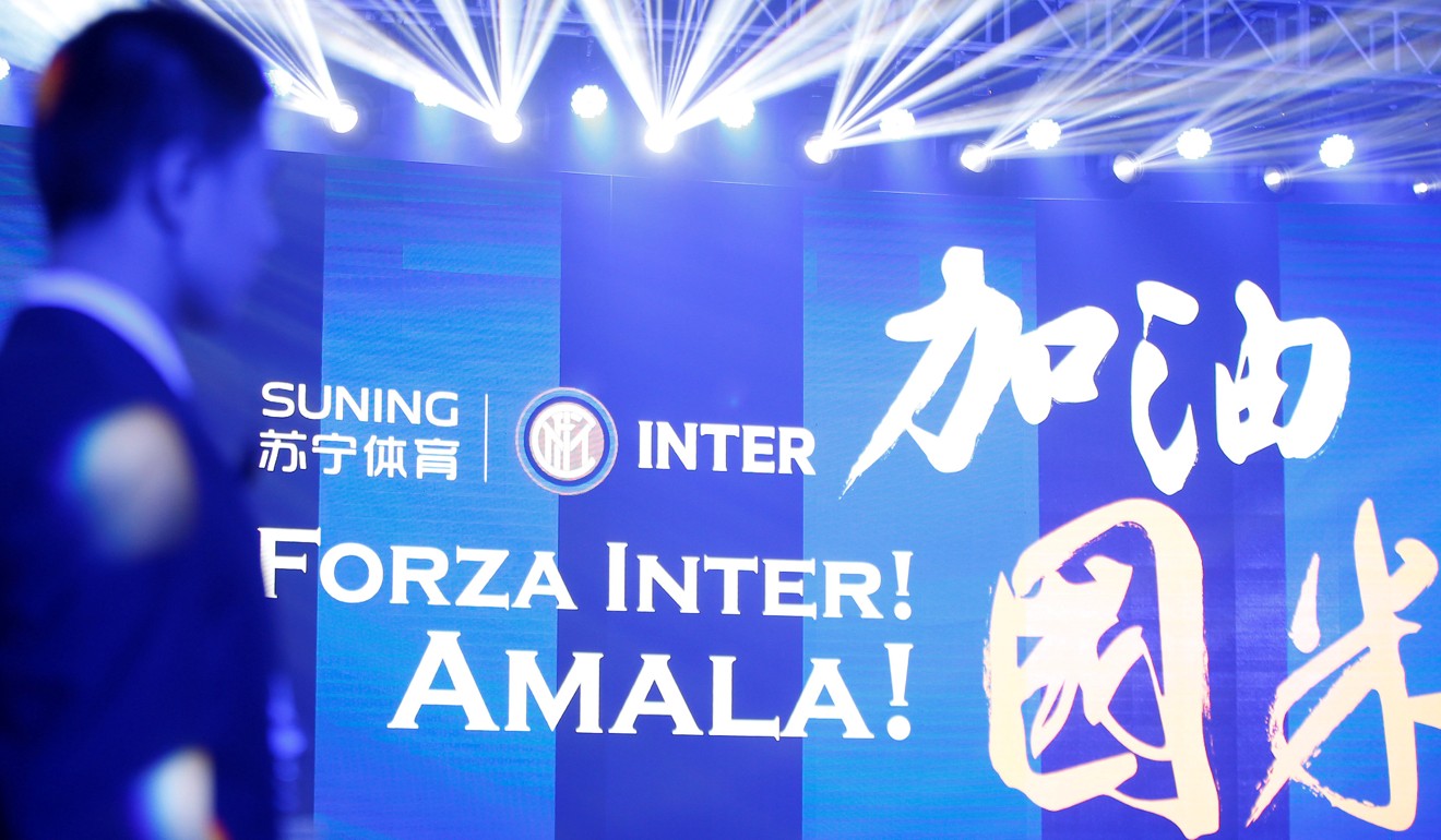 Suning was accused of money laundering in its takeover of Inter Milan. Photo: Reuters