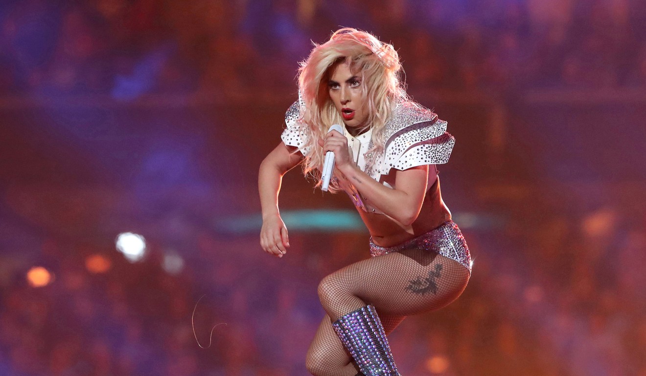 Lady Gaga performs during the halftime show at this year’s Super Bowl in Houston, Texas. Photo: Reuters