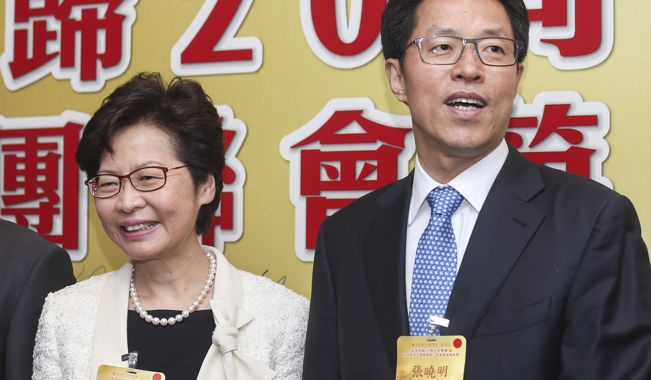 Criticism against Zhang reached new heights during the election campaign for the city’s leader earlier this year when some suspected his support for Carrie Lam ran counter to the preference of Beijing. Photo: K.Y. Cheng