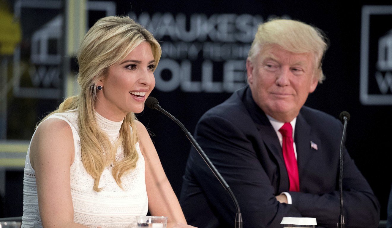 Ivanka Trump with her father, US President Donald Trump. Photo: AP