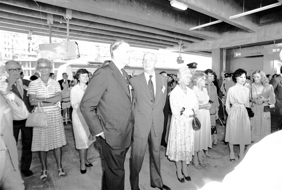 MacLehose attends the MTR inauguration ceremony at Kwun Tong station, on September 30, 1979.
