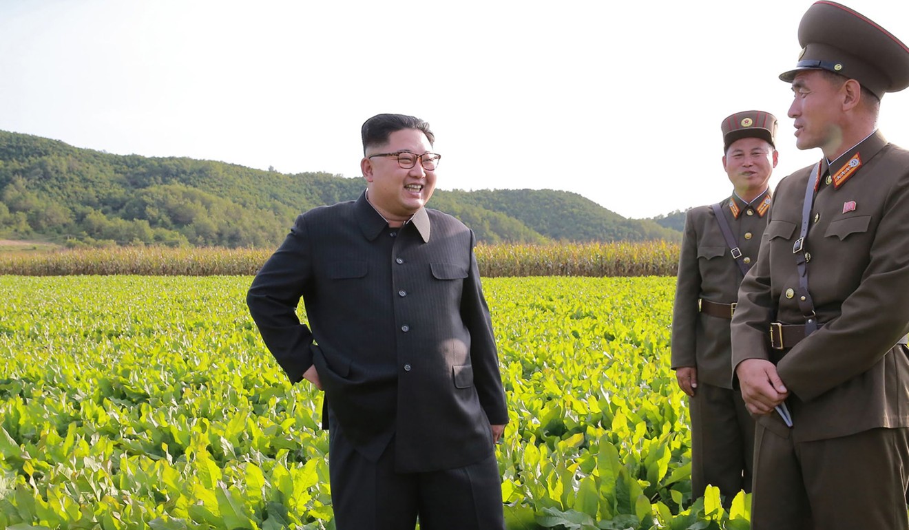 North Korean leader Kim Jong-un visits a farm run by the Korean People’s Army at an undisclosed location, in this undated photo released from North Korea's official Korean Central News Agency on Friday. Photo: AFP