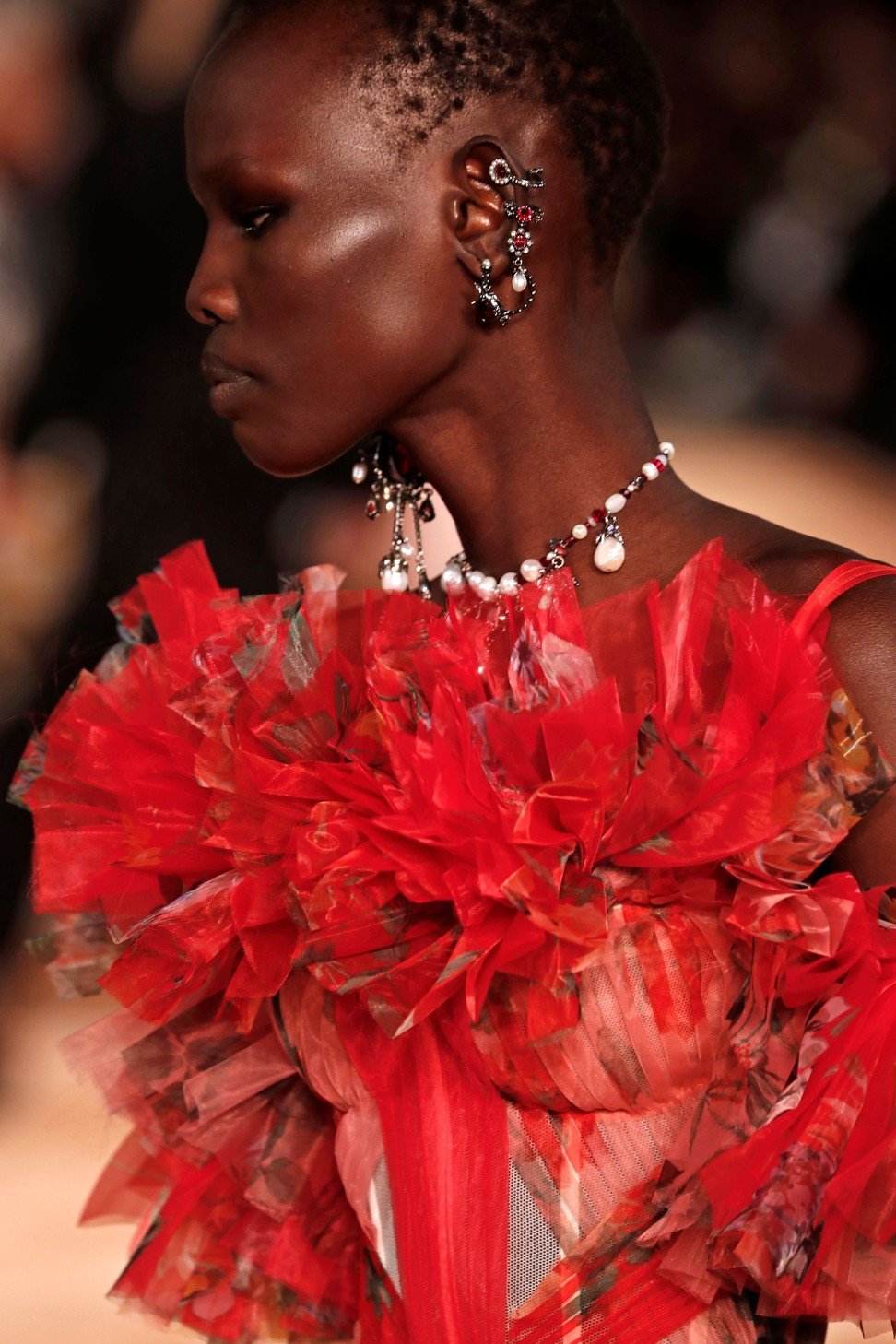 Floral explosion at Alexander McQueen’s spring/summer 2018 Paris show ...