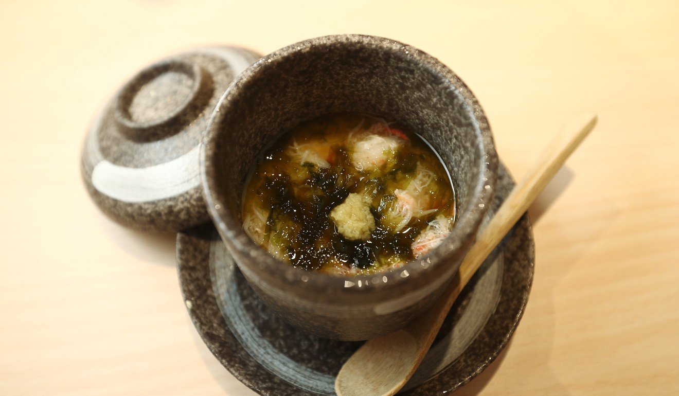 Crab and ginger chawanmushi. Photo: Nora Tam