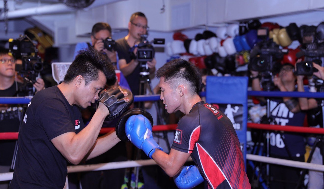 Hong Kong flyweight Raymond Poon (right) sparring for Clash of Champions 3. Photo: Unus Alladin