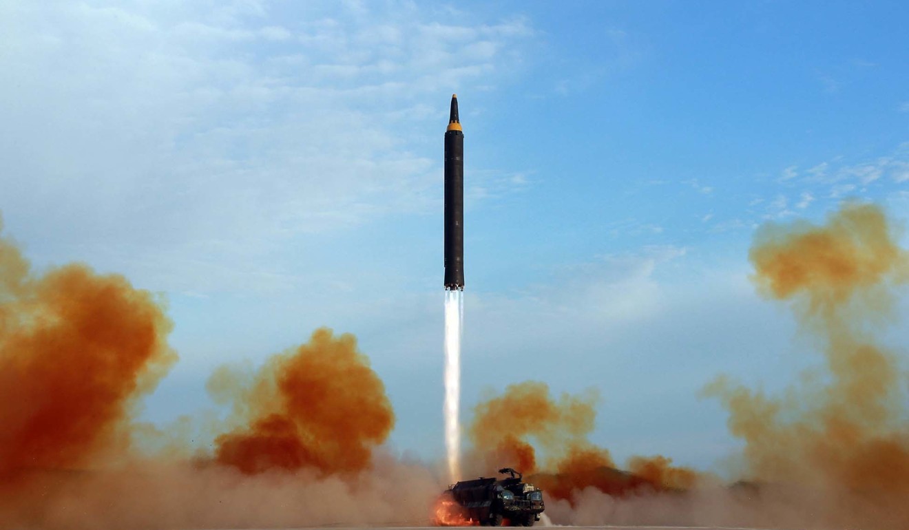 North Korea is widely expected to launch another long-range Hwasong-14 intercontinental ballistic missile over Japan, to demonstrate to its remaining doubters that it possesses the capability to strike the US. Photo: AP